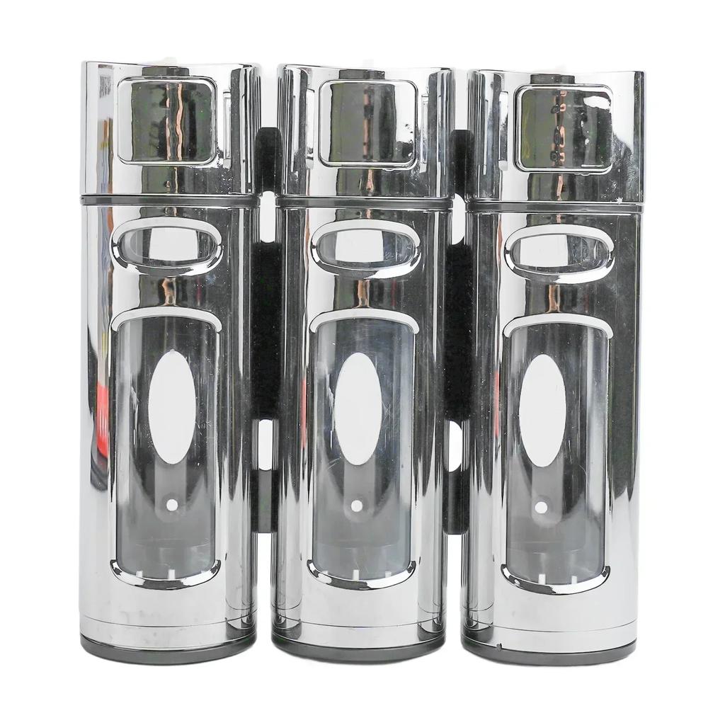 Bathroom Electroplating Bathroom Soap Dispenser Hotel Soap Dispenser Convenient Large Capacity Transparent Design