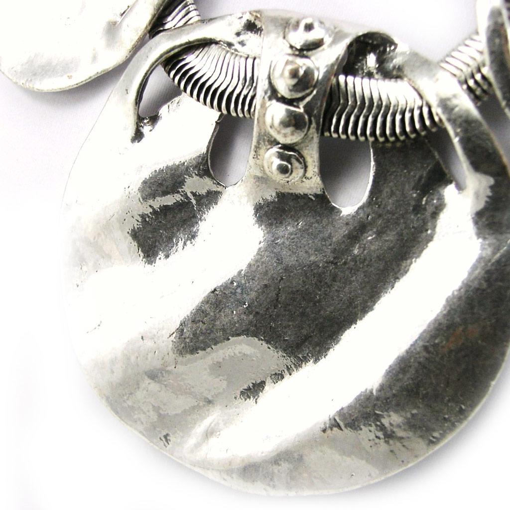 Les Trésors De Lily [F5179] - Silver 'Kilimanjaro' Designer Necklace