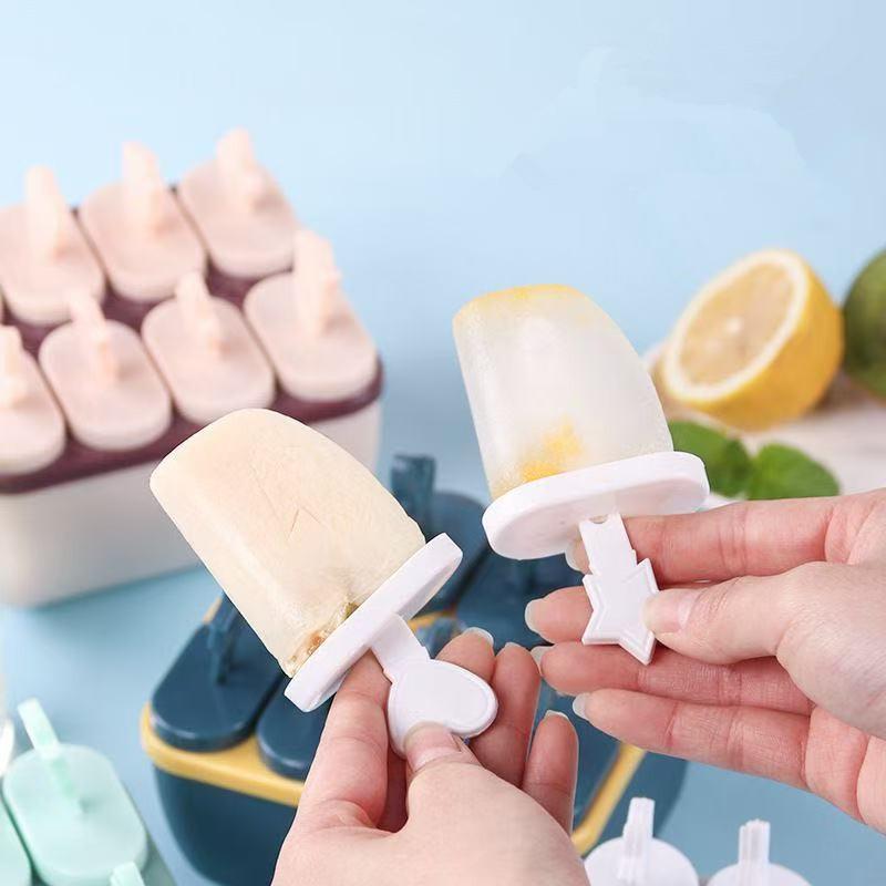 Popsicle Mould Tray 8 Cell Ice Cream Maker Multi Cell Reusable DIY Freezer Kitchen Tool For Kids Summer Party Treats