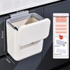Hanging Kitchen & Bathroom Trash Can with Slide Cover - Wall-Mounted, Sealed Waste & Storage Bin