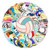 50 Waterproof Volleyball Graffiti Stickers for Phone Cases, Skateboards, and Luggage