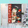 Colorful Christmas Garden Flags Featuring Adorable Cartoon Characters For Holiday Cheer