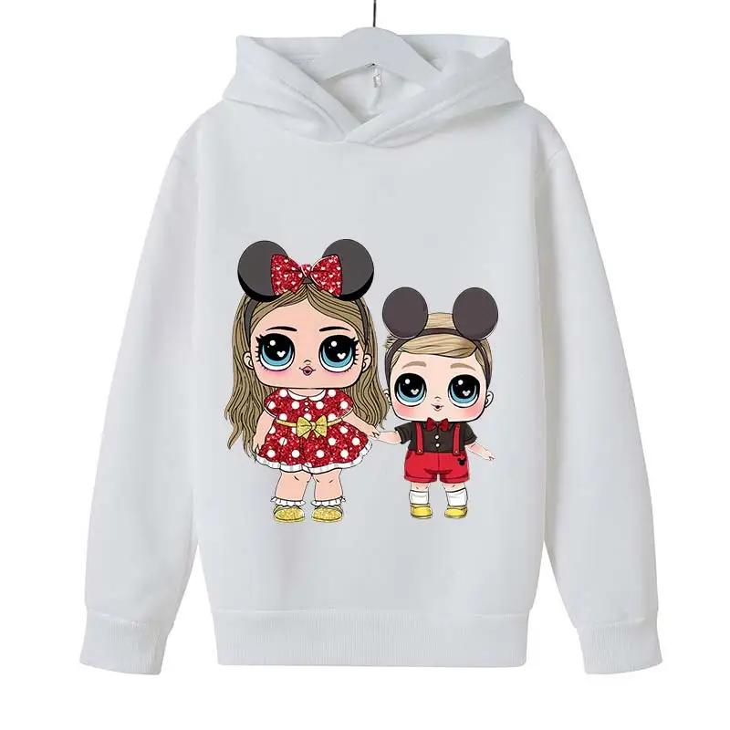 4-14 Ετών Παιδικά Βαμβακερά lolsurprise Φούτερ με Κουκούλα Χαριτωμένο Φούτερ Μακρυμάνικο Παιδικά Ρούχα Αγόρια/Κορίτσια Cool Χαριτωμένα Παιδικά Μπλουζάκια