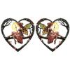1pcs heart-shaped elf light catching flower fairy hanging home decoration, farmhouse window decoration pendant.