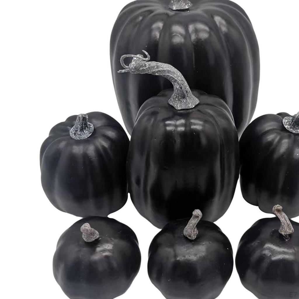 7Pcs Decorative Pumpkin Artificial Decoration Statue Decor for