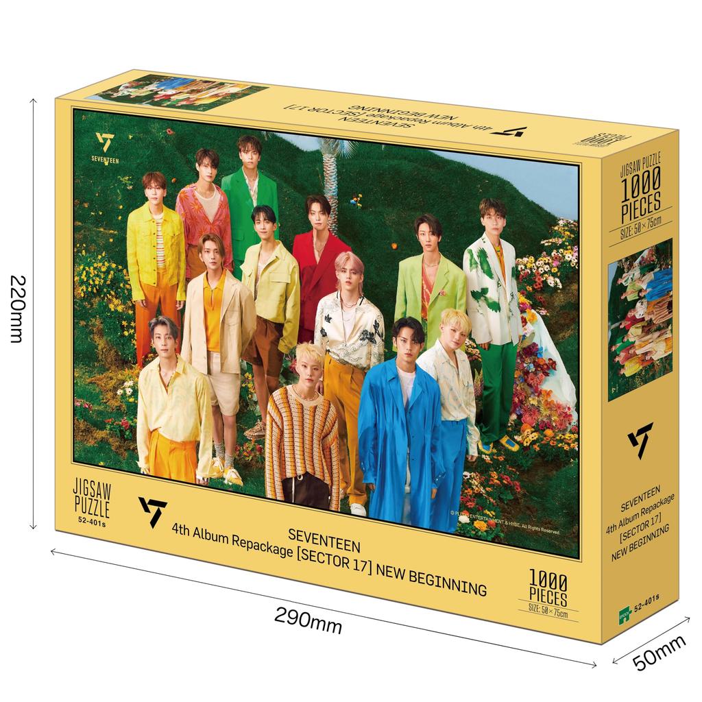 Epoch 1000-Piece Jigsaw Puzzle SEVENTEEN 4th Album Repackage [SECTOR 17] NEW BEGINNING (50x75cm) 52-401s with Glue and Spatula