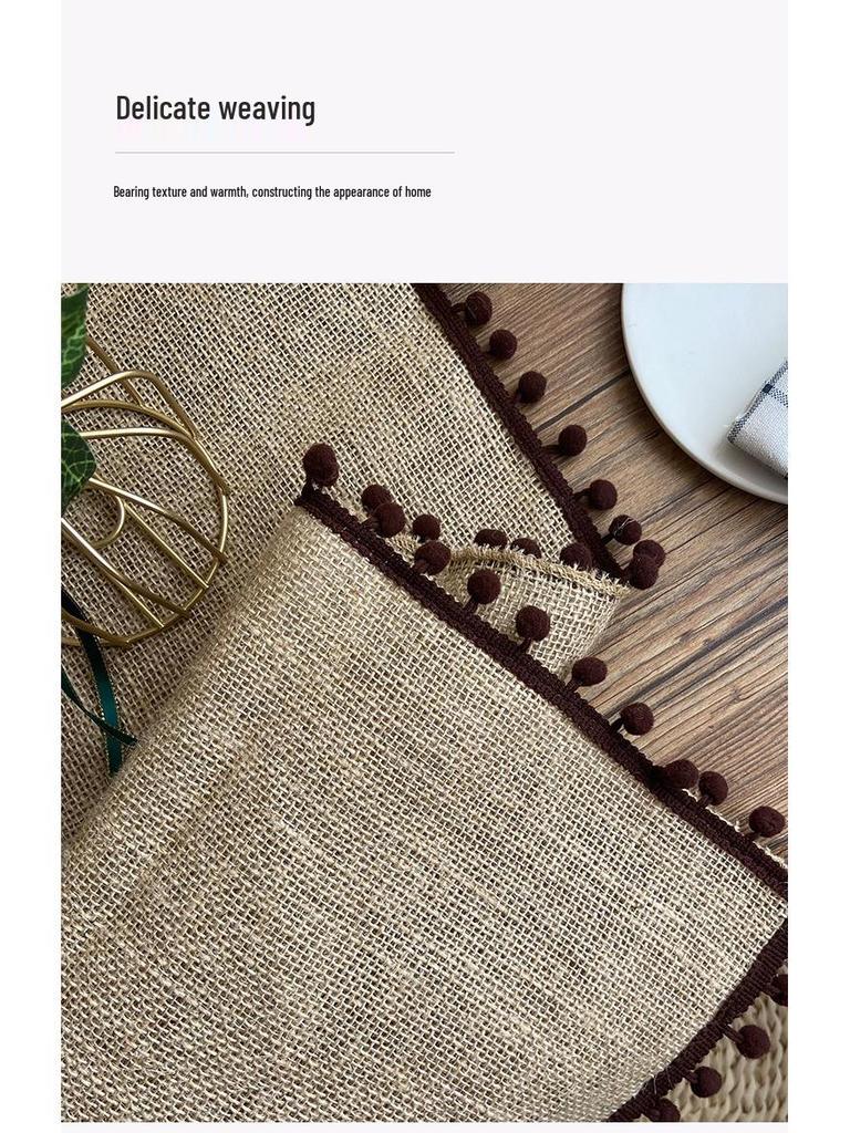 American Style Burlap Table Runner - Jute Woven, Perfect for Weddings and Holidays