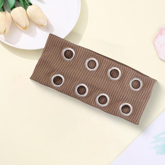 Women Hair Band Punk Style Rock Stretch Headband with Hollow Eyelets Aesthetic Design Hair Accessories