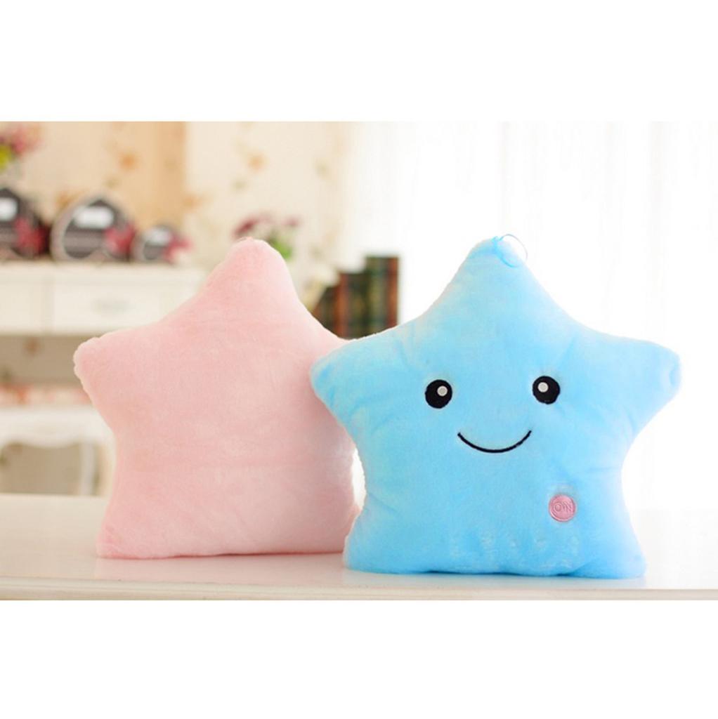 Colorful Five-pointed Star Luminous Glowing  Soft Plush Children Cute Toy