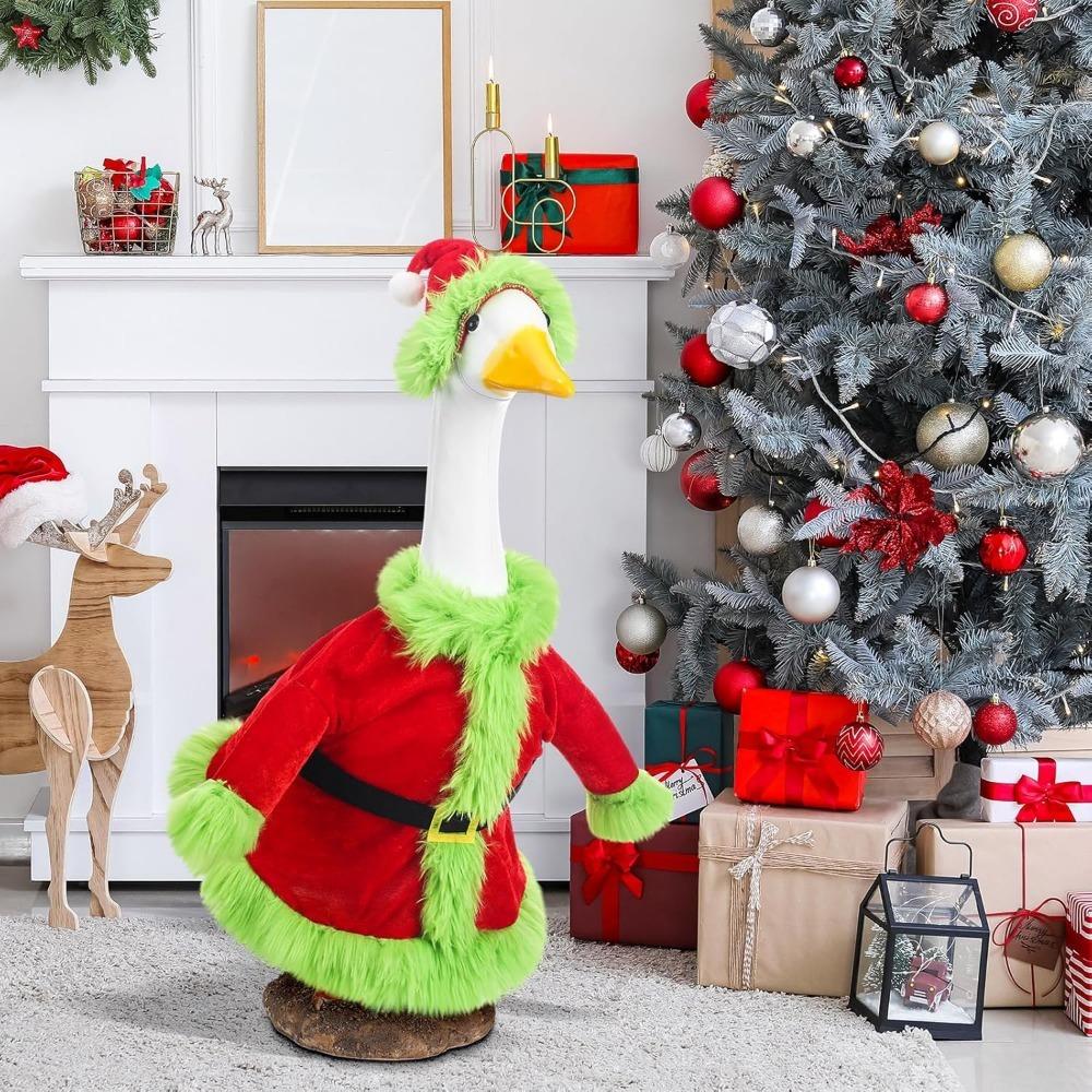 Christmas Goose Pack 23 "Lawn Goose Decor Green Santa Costume Porch Goose Decoration Outdoor Home Garden Coffee Bar Decorations