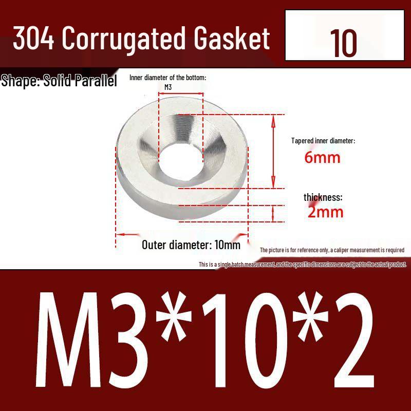 304 Stainless Steel Decorative Conical Fish Eye Washer for M3-M10 Countersunk Holes