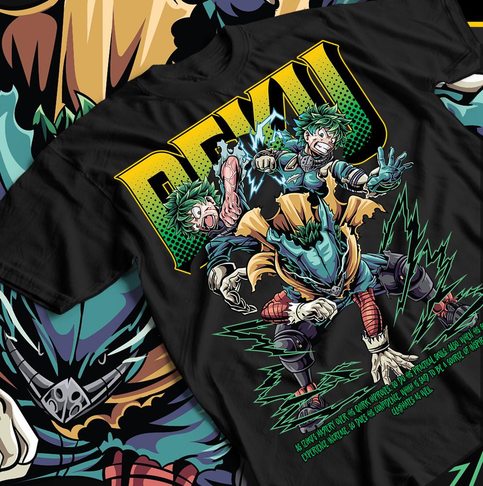 My Hero Academia Deku T-Shirt, Japanese Anime Tee, Midoriya Dabi Shoto Shirt