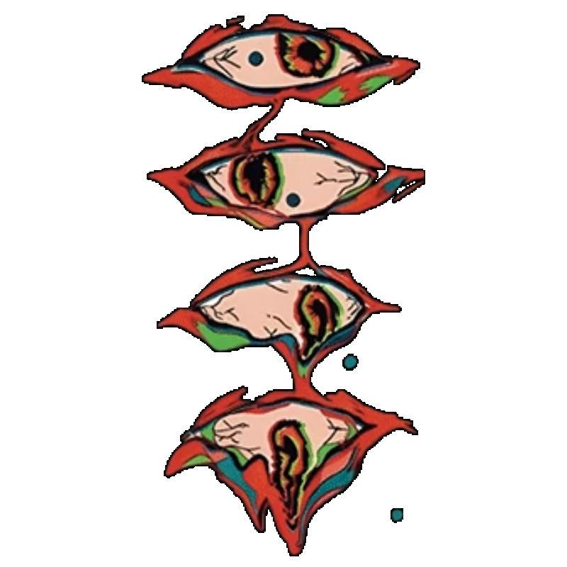 Oversized T Shirt Black Eye Pattern Print Graphic Tee Women Casual Streetwear Fashion Top Summer Outfit