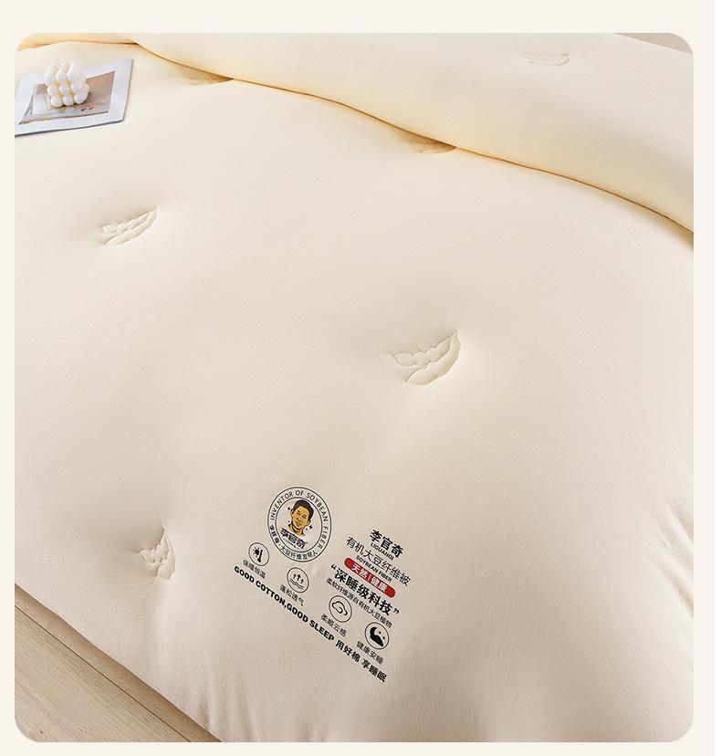 A-Class Washed Cotton Soybean Winter Comforter – Warm, Skin-Friendly Fiber Quilt