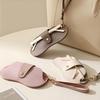 Sunglasses Storage Pouch, Imitation Leather Hanging Glasses Case with Carabiner, Portable Eyeglasses Holder for Bag