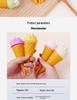 Handcrafted Realistic Ice Cream Ball Display Prop - Macaron Color Cone Toy