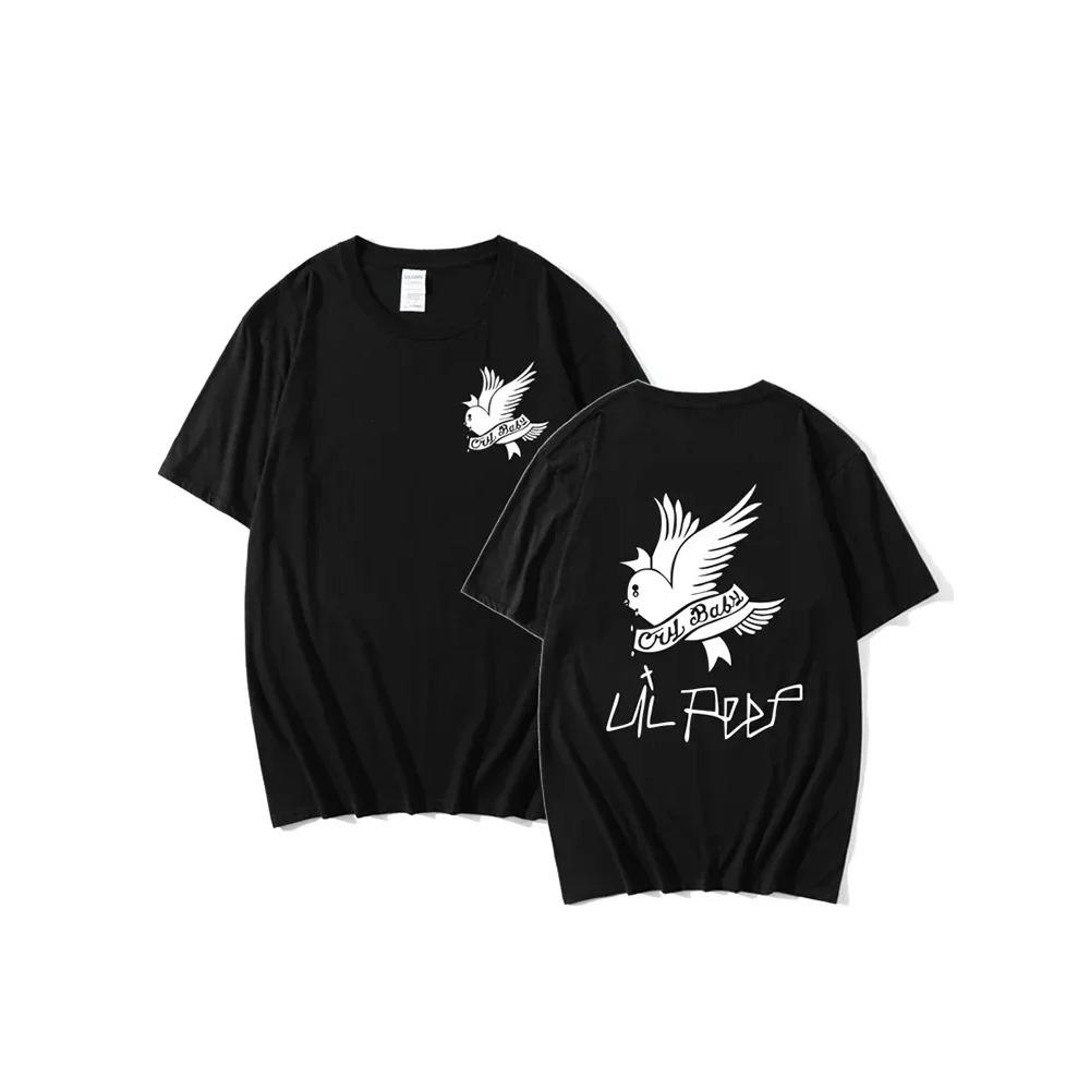 Summer Tshirt Lil Peep Hip-hop Singer Loose Fun Print Tee Harajuku Loose Women Casual Chic Short-sleeved Tops Women's Street Top