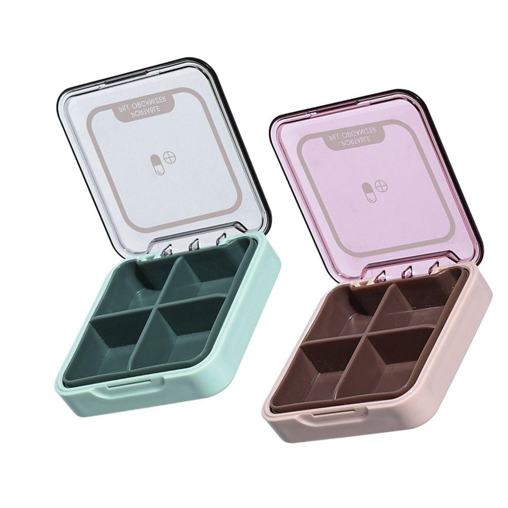 

2 PCS Portable Outdoor One Week Storage Plastic Pill Box Dispensed