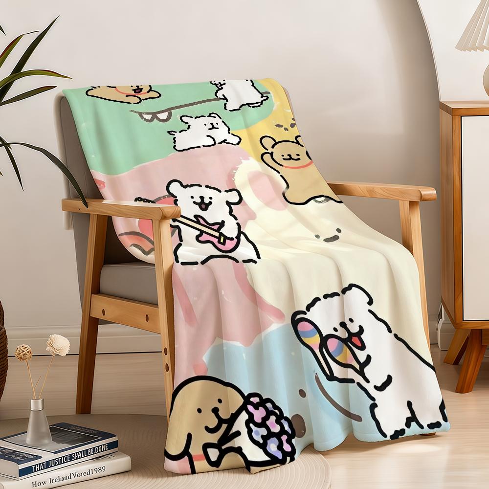 Blanket Line Throw Super Cartoon Cute Cosy Plush Living Room Sofa Dog Couch Childish Birthday Gifts