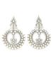 Oxidierte Silber Kundan Chandbali Ohrringe