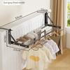 Retractable Wall-Mounted Clothes Drying Rack: Space-Saving, Carbon Steel Design Space Saving Home Laundry Clothesline Wall Mount