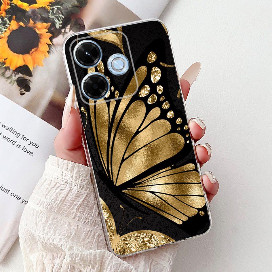 New For Xiaomi Redmi 13x 4G Case Cute Cartoon Panda Machine Flower TPU Soft Silicone Cover For Xiomi Redmi 13X Shockproof Bumper