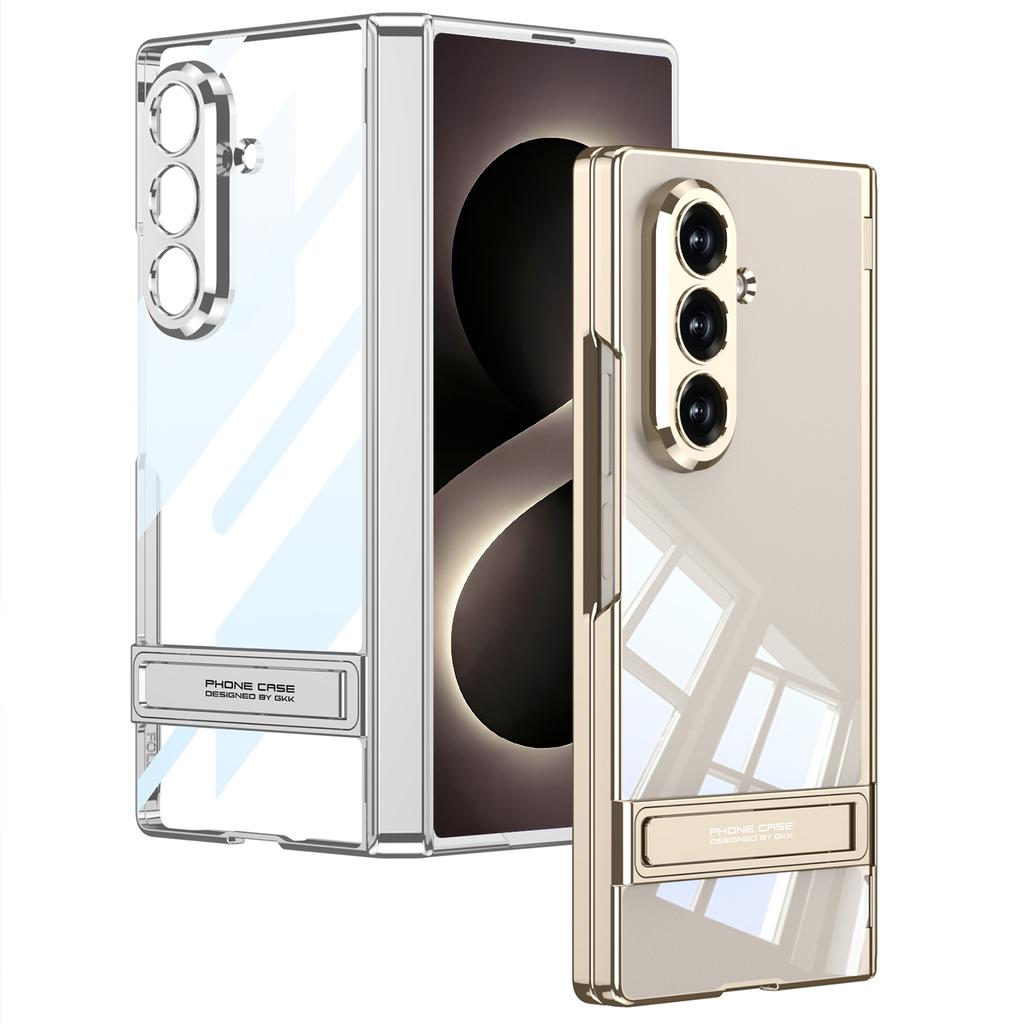 Clear Case for Samsung Galaxy Z Fold 8 Ultra Built-in Kickstand Hinge Full Protection Shockproof Foldable Phone Cover