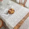1pc, Tablecloth, Vintage Hollow Out Lace Pastoral Style Rectangular Floral Branch Mesh Table Cloth