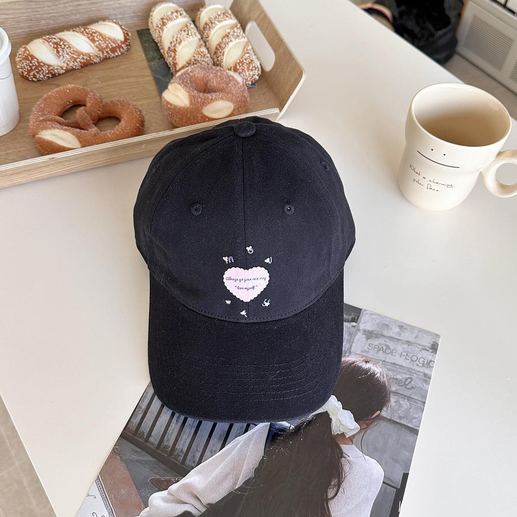 Spring and summer new love baseball hat men and women sweet casual versatile sunshade sunscreen cap