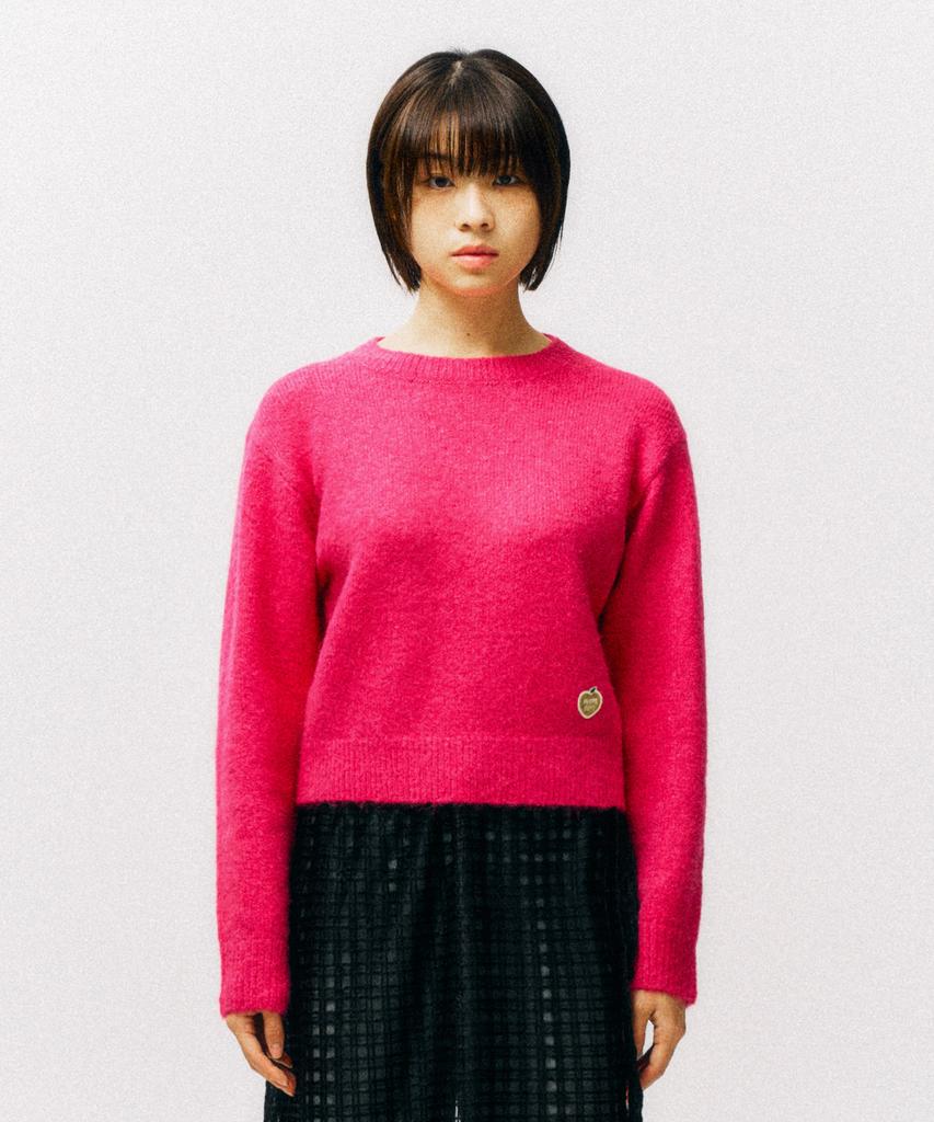 PHYSICAL DEPARTMENT Heart Apple Crop Knit_Charcoal