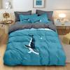 Cartoon Blue Whale Duvet Cover New Vibrant 3D Shark Bedding Set Pillowcase Room Decoration For Boys And Girls