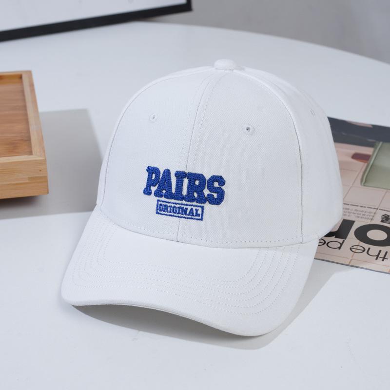 Hat Women's Summer New Letter Embroidery Hardtop Baseball Cap Trendy Boys Big Head Circumference Cap