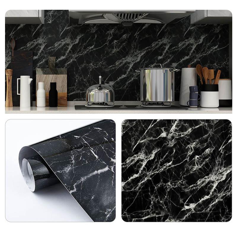 

60 см X 10 м самоклеящиеся водонепроницаемые ПВХ настольные кухонные маслостойкие наклейки наклейки для ремонта мебели 60cmX10m