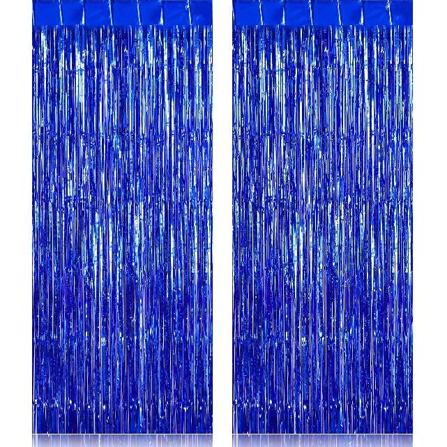 2 Pack Fringe Curta Backdrops, Foil Fringe Curta, Door Streamers for Birthday Wedding Bridal Shower Holiday Graduation Party Decorations, Photo Booth