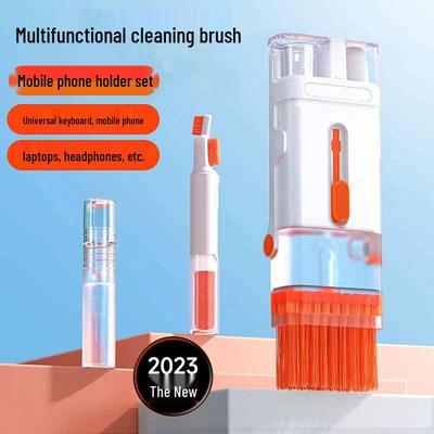 8-in-1 Multifunctional Cleaning Set: Keyboard, Headset, Phone, and Screen Brush with Stand