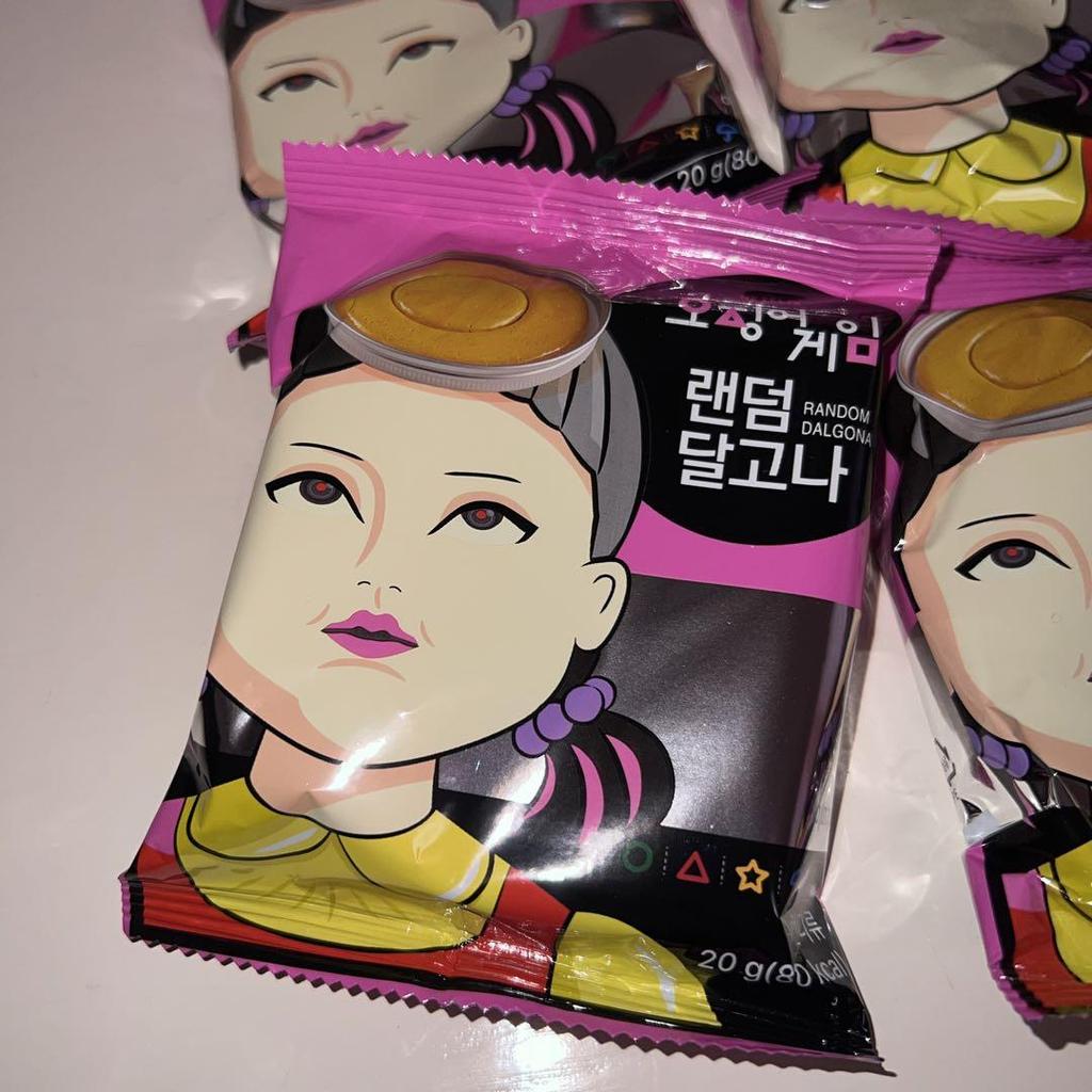 [USED] Squid Game Korea Exclusive Set of 4 Cutout Caramel Candy