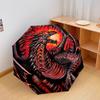 1 PC Automatic Folding Umbrella - Dragon Pattern, Portable & Foldable Design with 8 Ribs, Christmas Birthday Gifts