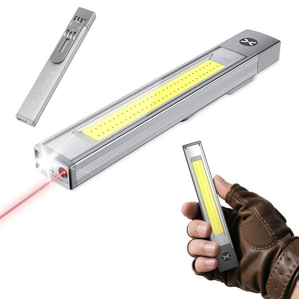 Magnetic Pocket Work Light Super Bright Flashlight LED Torch Light  Outdoor Camping Work Lighting