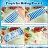 Silicone Ice Cube Tray with Lid Narrow Water Bottle Ice Cube Stick Pop Out for Quick Ideal for Water and Sports Bottles BPA-Free