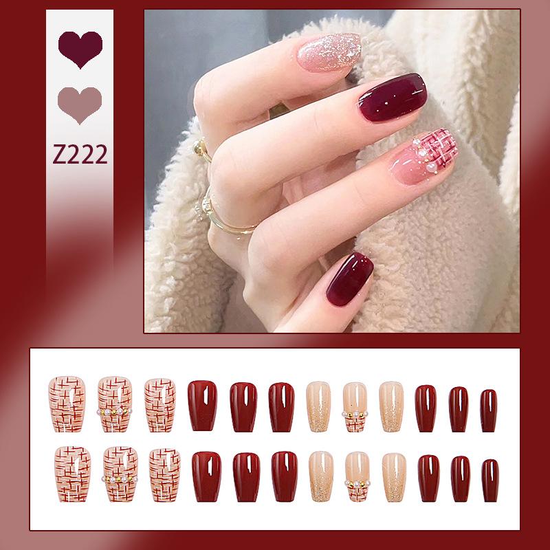 Luxurious Transparent Blush Bubble Rose Press-On Nail Set with Wearable Stickers
