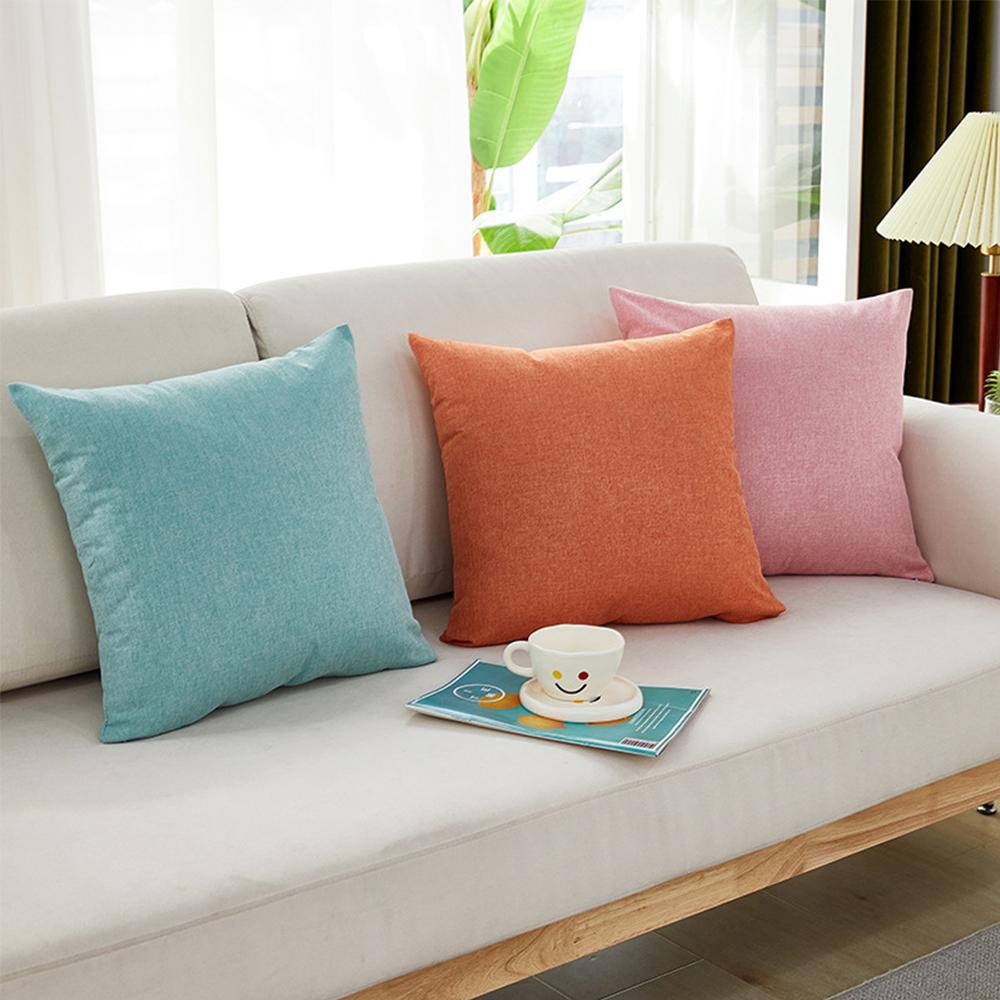 Cushion Cover Pillow Cover Linen Pillowcase for Sofa Living Room Outdoor 45*45cm Home Decor