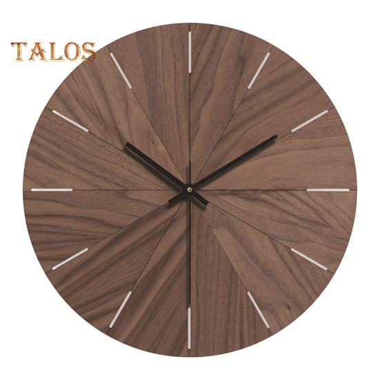 12-дюймовые простые тихие настенные часы винтажные деревенские бесшумные круглые часы с деревянным зерном для дома A