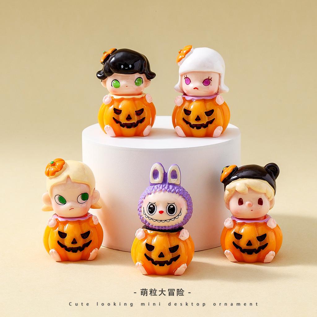 Halloween Pumpkin Series Mini Dolls: DIY Spooky Pumpkin Desktop Decor & Matching Blind Box Toy