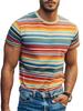 Modne koszulki męskie z nadrukiem 3D w paski, letnie, casualowe, z okrągłym dekoltem, krótkim rękawem, luźne, vintage, oddychające, t-shirty, bluzy