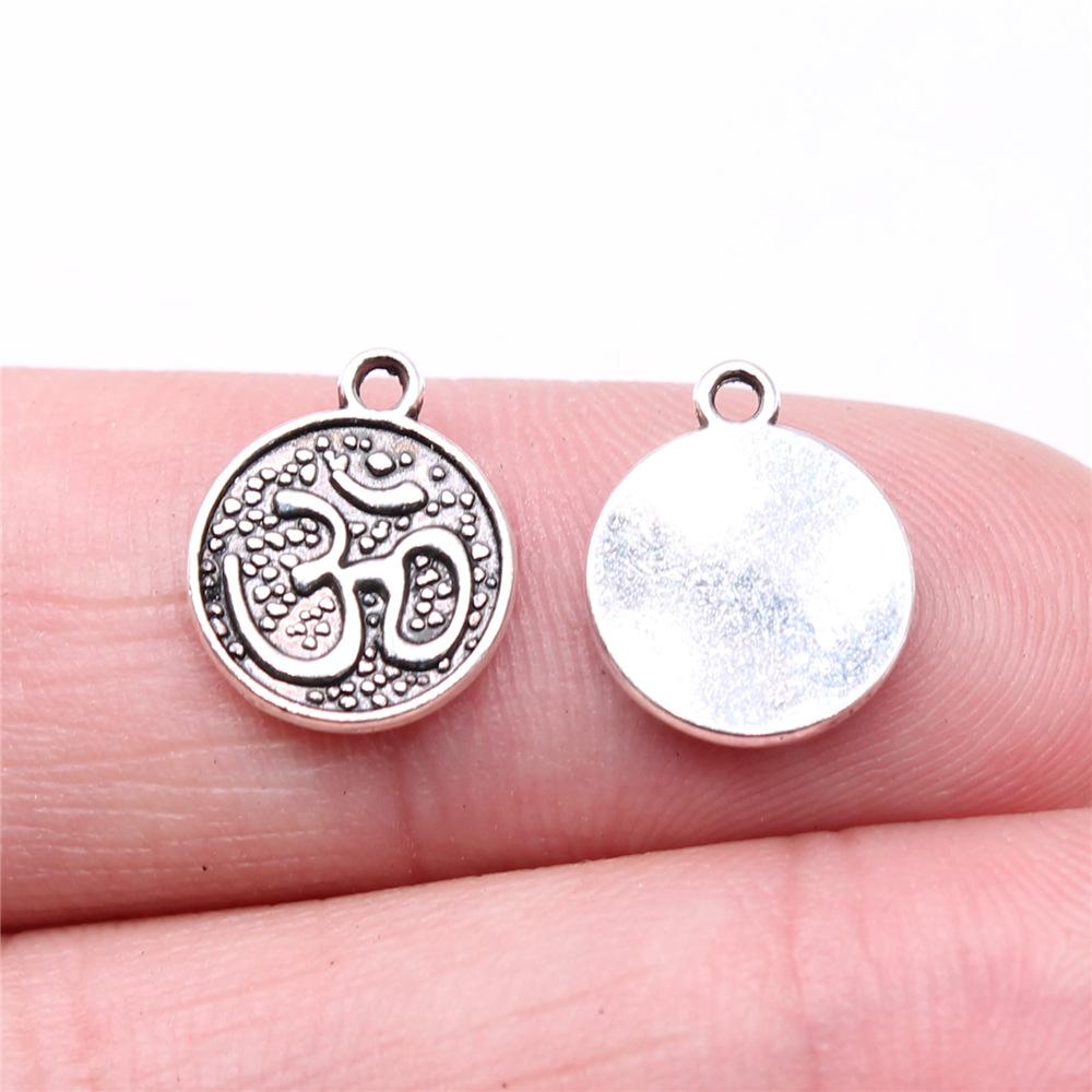20pcs OM Charms Beads For Jewelry Making DIY Craft Handmade Pendant Cute Bracelet Earrings Necklace Jewelry Findings