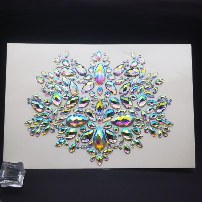 High-Quality Rhinestone Tattoo Stickers for Face and Nipple 