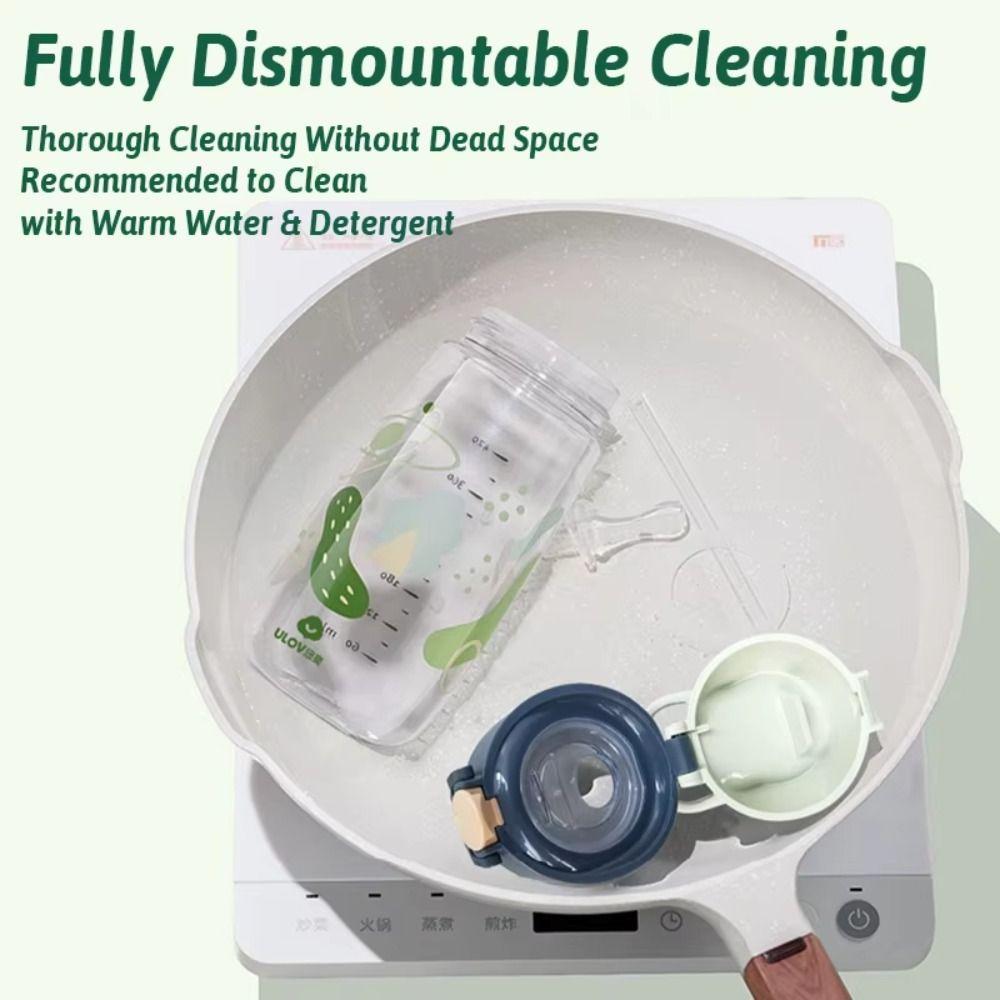 High-capacity Safe Straw Cup With Straw Drinking Cup Cute 500ML Water Bottles  Girl