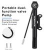MTB Road Bike Inflator With Gauge Portable Aluminum Alloy Hand Tire Air Inflator Bicycle Pump For AV FV Presta Schrader Valve