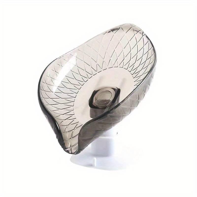 1Pc Leaf Design Drain Soap Box with Suction Cup Decorative Plastic Self Draining Bathroom Soap Tray Bathroom Organizers Storage