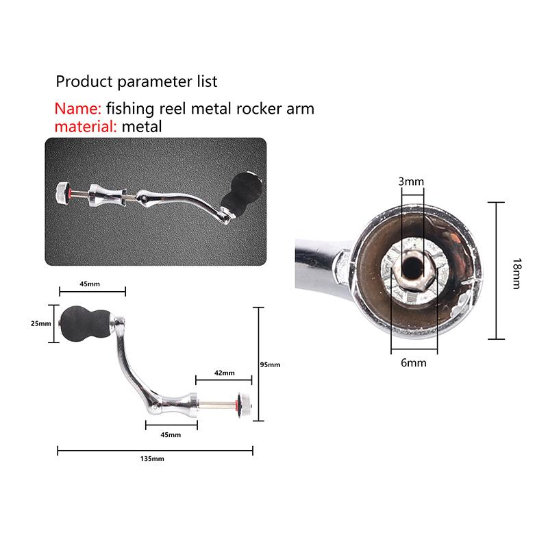 Spinning Reel Accessories Cnc Full Metal Medium Large Rocker Arm Fishing Reel Modification Fishing Gear Accessories